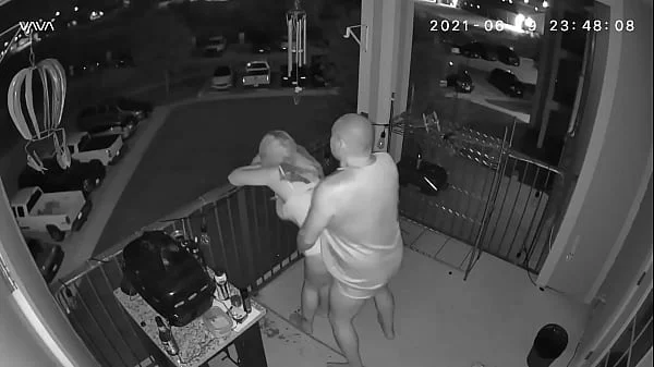Couple caught on the balcony
