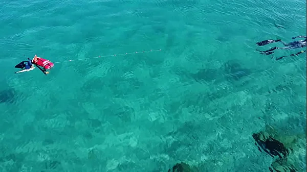 Drone exibitionism on Nudist beach