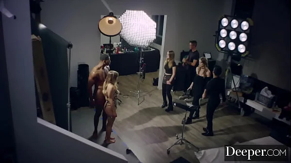 Deeper. Naomi & Ashley have intense threesome at photoshoot