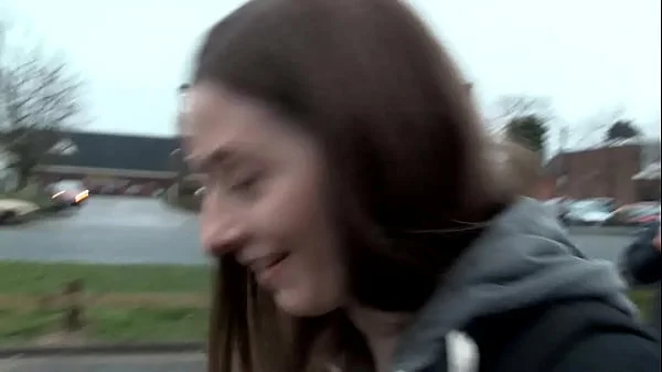 Naughty brunette teen babe Leyla pissing outdoors