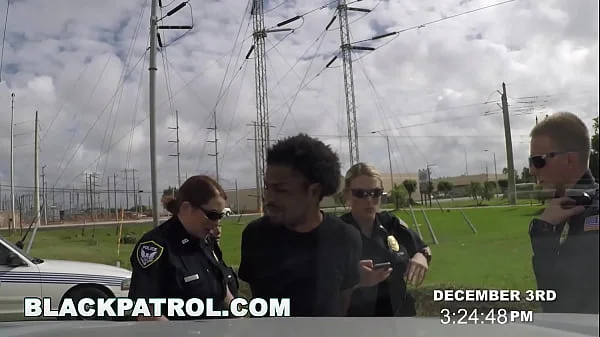 BLACK PATROL - Suspect With Attitude Fucking Da Police Outdoors On A Roof